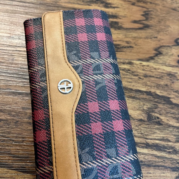 Giani Bernini Plaid Block Signature Receipt Wallet - Picture 9 of 10